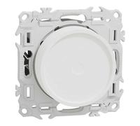 Variateur de lumière universel 2 ou 3 fils - rotatif - blanc craie - Odace II SCHNEIDER