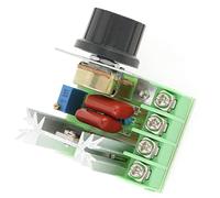 Variateur de Régulateur de Tension, 50-220V 2000W 25A AC Contrôleur de Vitesse de Moteur Régulateur de Vitesse Commutateur de Gouverneur Tension Réglable, Commandes de Moteur