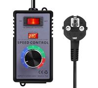 Variateur de Vitesse pour Moteur 220V AC 10A 4000W, SCR Régulateur de Tension avec Bouton Rotatif Régulateur de Vitesse Moteur Contrôleur de Vitesse du Ventilateur pour Meuleuses D'angle, Souffleuses
