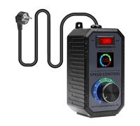Variateur de Vitesse pour Moteur 220V AC Régulateur de Tension Meuleuse d'angle Souffleur Perceuse électrique Variateur de vitesse progressif Commutateur de vitesse écran LCD Prise européenne (10A)