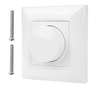 Variateur d'intensité 0-10 V - Interrupteur rotatif - Connexion à 0/1-10 V - Pour ampoules LED à intensité variable, ampoule à incandescence et lampe halogène - Blanc (BQ-PTDIM 0-10 V)