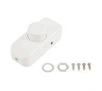 Variateur d'intensité LED 220 V-240 V, bord de fuite rotatif pour lampes LED et à incandescence, contrôle de la luminosité de 0 à 100 % avec fonction mémoire (blanc)