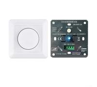 Variateur d'intensité LED avec contrôle rotatif pour réglage de la lumière vacillante, compatible avec LED et jusqu'à 200 W, taille standard pour une installation facile