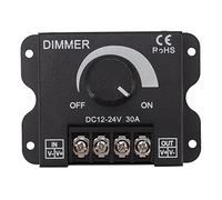Variateur d'intensité LED Monocanal PWM - Régulateur de Variateur Continu pour Bandes Lumineuses 5050 3528 - DC 12 V - 24 V 30 A