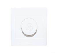 Variateur d'intensité mural CA 220 V, contrôle d'éclairage de 86 mm avec réglage du ventilateur, interrupteur rotatif en PC blanc compatible avec les ventilateurs de plafond et les lumières