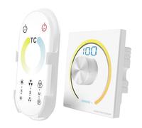 Variateur d'intensité PWM DC 12 V avec affichage numérique, 5 A, encastré avec télécommande bidirectionnelle, pour camping-car, bateau, camion, caravane, remorque et lampe LED DC 12 V à intensité