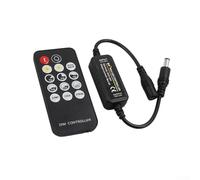 Variateur d'intensité RF LED prenant en charge l'entrée DC 5 V à 24 V - Télécommande sans fil - Luminosité 10 niveaux - 3 modes dynamiques - Saut fondu - Stroboscope - Minuterie d'arrêt sans soudure
