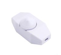 Variateur d'intensité rotatif marche/arrêt avec bouton de commande, courant nominal 1 A, tension 220 V, fonction de sécurité contre la surchauffe, pour câblage de lampe d'intérieur (blanc)