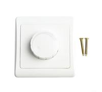 Variateur d'intensité rotatif pour ampoules LED et incandescentes 1 voie offrant un contrôle de luminosité réglable compatible avec câblage standard (blanc)
