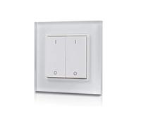 Variateur d'intensité sans fil à LED - Montage mural - Double interrupteur à bascule - Émetteur 2 zones (SR-2833K2) - Fonctionne avec piles pour récepteur SR-1009xx