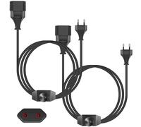 Variateur LED avec câble de 2 m, 2 câbles de lampe avec interrupteur à variateur d'intensité, intensité variable en continu, 220-250 V/100 W Max, variateur rotatif pour lampes LED (noir)