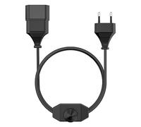 Variateur LED avec interrupteur, variateur pour lampes LED avec câble de 2 m, variateur d'intensité réglable en continu (variateur rotatif à cordon) pour ampoules LED (220-250 V), prise européenne,