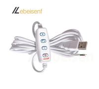 Variateur LED USB 5V, câble de commande de commutateur externe, 2m pour bande lumineuse LED double couleur, luminosité et réglage de la température de couleur-USB-5V (2M)-Blanc 4-Key