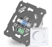 Variateur LED, Variateur LED à Usage Général 5-300 W/Va, Avec Contrôle De Phase, Variateur Rotatif Standard 55-230 V Avec LED Intégrée - Panneau Blanc Brillant