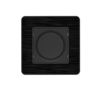 Variateur rotatif complet compatible LED 16A - métal Noir brossé - Kouro - Zenitech
