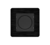 Variateur rotatif complet compatible LED 16A - métal Noir brossé - Kouro -