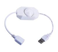 Variateur rotatif USB 5 V - Contrôleur de bande LED et mini bandes LED adressables - Câble USB femelle à mâle économe en énergie - Courant de sortie CC 5 V inférieur à 3 A - Avec courant inférieur à 3