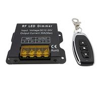 Variateur sans fil - 30 A - Courant continu 12 V/DC - Avec télécommande, fiche et prise - Pour toutes les lampes LED variables
