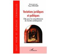 Yves Strickler – Variations juridiques et politiques – Broché