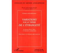Variations sur le thème de l'étrangeté Ecritures nord-américaines (de Thoreau, Bierce, James à la littérature contemporaine) - Gilles Deleuze et la littérature anglo-américaine - Collectif - L'harmatt