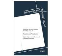 Variations sur l'imaginaire L'épistémologie ouverte de Gilbert Durand - Orientations et innovations - Y. Durand - Eme Et Intercommunications - broché - Livre