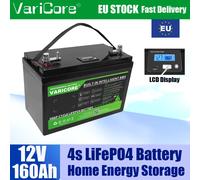 VariCore 12V/12.8v 160Ah LiFePO4 Battery pack for 14.6v EV Golf Cart RV Travel Backup Power Supply Car Multifunctional TAX FREE 12V 160Ah