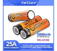 VariCore 3.7V 21700 5000mAh li-lon batterie Rechargeable 25A décharge de puissance Batteries ternaire bricolage lampe de poche 10PCS battery