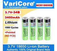 VariCore nouvelle batterie rechargeable au lithium NCR18650B 3.7v 3400 mAh 18650 avec piles pointues (sans PCB) 4 piles