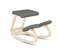 Varier Variable Balans Chaise Ergonomique Bois Naturel/Gris Mouvement Naturel Posture Bureau Maison Etude Garantie Qualite 10 Ans
