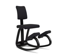 Varier Variable Plus Chaise Ergonomique à Genoux avec Dossier Noir/Noir - Chaise de Bureau Design Favorisant Le Mouvement, Posture Active et Confort - Garantie Qualité 10 Ans