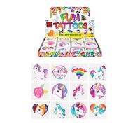 Henbrandt Stickers tatouage Mini Licorne variés – Paquet de 12