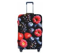 Variété de fruits et baies housses de bagages de voyage, housses élastiques pour valises de 45 à 81 cm, Noir, Mediano