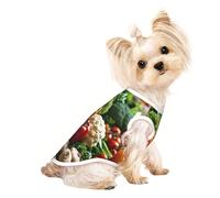 Variété de légumes frais fruits imprimé chien chemise d'été pour animaux de compagnie t-shirts extensibles chats chiens t-shirt sans manches débardeur pour chien gilet