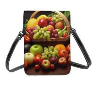 Variété de légumes frais fruits petits sacs à bandoulière pour femmes sac à main téléphone portable sac portefeuille en cuir PU avec bandoulière