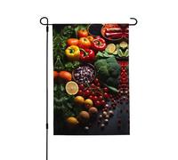Variété Fruits frais 1 drapeau de jardin 28 x 40 cm double face, drapeaux de jardin pour l'extérieur, drapeaux de jardin de vacances