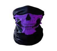 Variety Squelette Head Écharpe d'équitation Chaud Wai BO Ski Halloween Accessoires Multifonctionnel sans Couture Magique Foulard Magique (Violet, Taille unique)