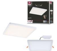 Paulmann 93054 Areo VariFit Panneau LED encastrable IP44 3 Niveaux 230 x 230 mm carré avec 1 x 16 W à intensité Variable Blanc Plastique 3000 K