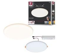 Paulmann 93064 Panneau LED spots encastrés Veluna VariFit IP44 gradable sur 3 niveaux 215mm rond incl. 1x21W plafonnier Satin plastique 3000K