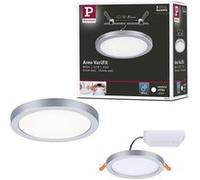 VariFit Panneau encastré LED Areo IP44 rond 118mm 6,5W 500lm 4000K Chrome mat Chrome mat