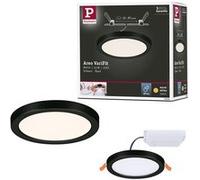 VariFit Panneau encastré LED Areo IP44 rond 118mm 6,5W 550lm 3000K Noir Noir