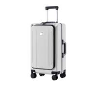 Varigne de Voyage Cadre en Aluminium Case de Chariot à Ouverture Avant de 24 Pouces Boîtier d'embarquement avec trémettement des Roues universelles silencieuses