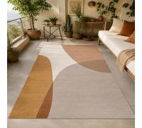 VARIKASHOM Grand Tapis Decoration pour Salon Salle a Manger, Descente de lit Chambre Moquette,Abstrait Moderne Beige, Taupe, Gris, Marron, carré 100 x 100 cm
