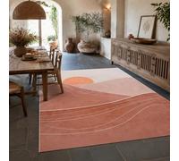 VARIKASHOM Tapis de Bain, 50 x 80 cm, Abstrait Moderne Rouge Blanc Beige, Tapis d'entrée intérieur, Salon Chambre, Décoratif Chaise Canapé,