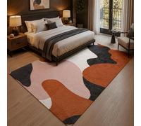 VARIKASHOM Tapis de Bain, 50 x 80 cm, Abstrait Rose Marron Noir Blanc, Tapis d'entrée intérieur, Salon Chambre, Décoratif Chaise Canapé,