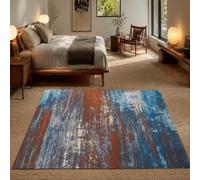 VARIKASHOM Tapis de Bain, 50 x 80 cm, Abstrait Vintage Rouge Bleu Gris Beige, Tapis d'entrée intérieur, Salon Chambre, Décoratif Chaise Canapé,