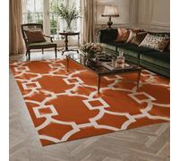 VARIKASHOM Tapis de Bain, 50 x 80 cm, Géométrique Moderne Marron Beige, Tapis d'entrée intérieur, Salon Chambre, Décoratif Chaise Canapé,