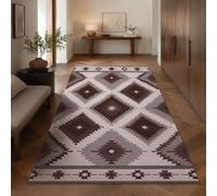 VARIKASHOM Tapis de Bain, 50 x 80 cm, Marron Gris Blanc Vintage, Tapis d'entrée intérieur, Salon Chambre, Décoratif Chaise Canapé,