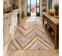 VARIKASHOM Tapis de Bain, 50 x 80 cm, Orientale Multicolore Rouges Orange Jaune Violet Bleu Vert Marron Beige, Tapis d'entrée intérieur, Salon Chambre, Décoratif Chaise Canapé,