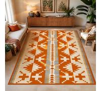 VARIKASHOM Tapis de Bain, 50 x 80 cm, Vintage Orange Beige Gris Taupe, Tapis d'entrée intérieur, Salon Chambre, Décoratif Chaise Canapé,