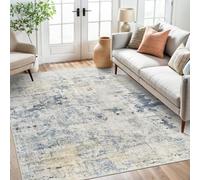 VARIKASHOM Tapis de Salon Grand Canapé Chambre Design Moderne Poil Court Doux, Abstrait Moderne Beige, Gris, Gris Bleu, 150 x 180 cm